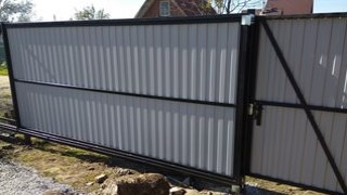 Купить сваи для ворот в Партизанск. Заказать ворота на сваях под ключ от 21320 руб